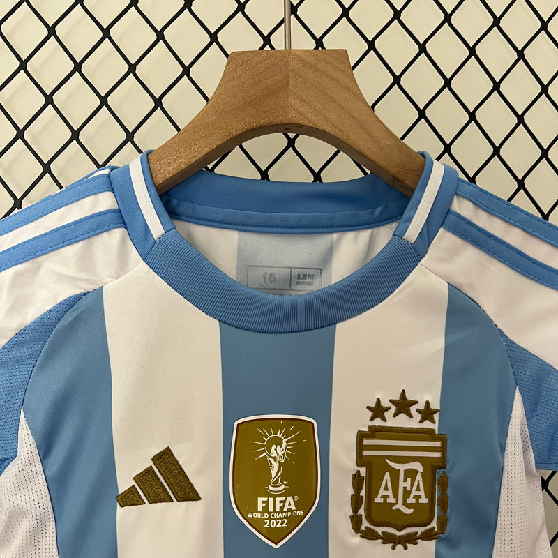 CAMISETA ARGENTINA COPA AMÉRICA 2024 CONJUNTO INFANTIL