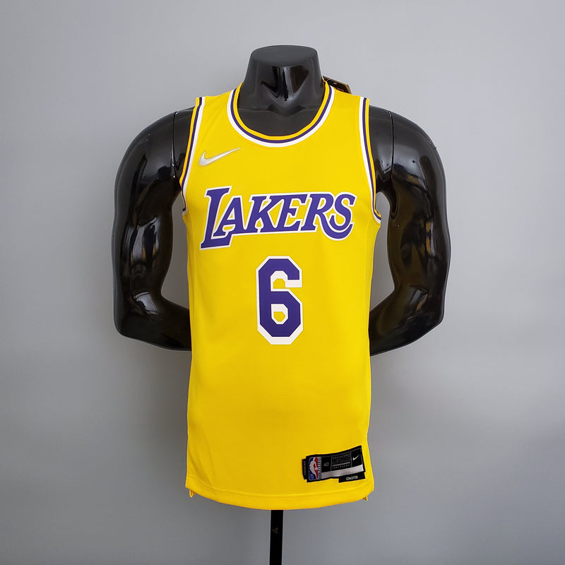 Jersey NBA Los Angeles Lakers Masculina 75h Anniversary - Amarelo