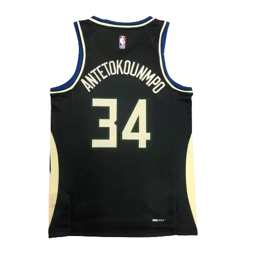 Camiseta NBA masculina dos Milwaukee Bucks edição Statement 2022/23.