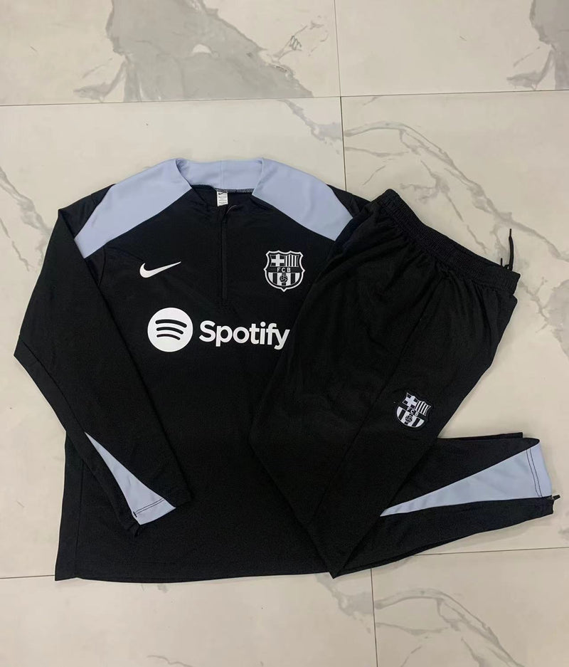 Chaqueta de Entrenamiento Barcelona 24/25 Negra con Cremallera.