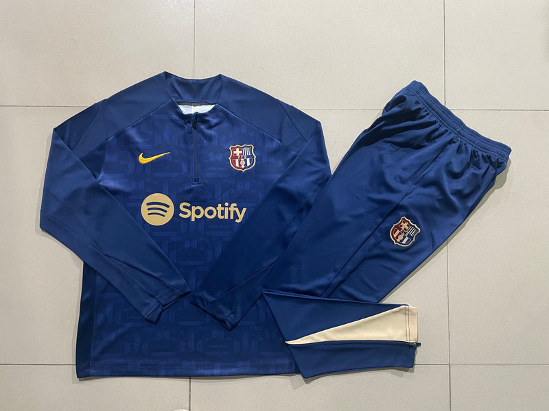 Chaqueta de Entrenamiento Barcelona Azul 24/25 con Cremallera.