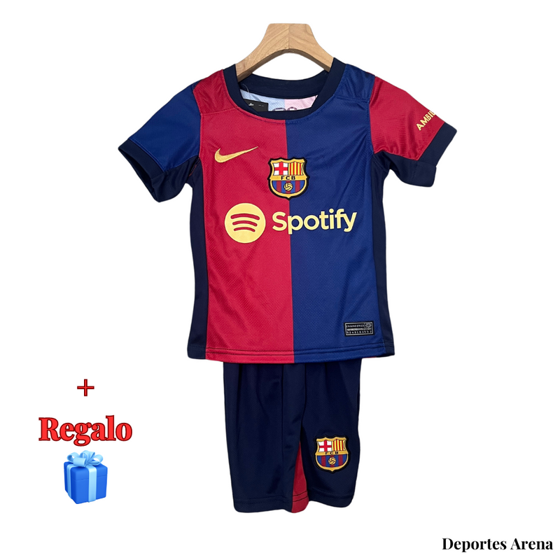 Kit Infantil Barcelona I 24/25 - Azul e Vermelho