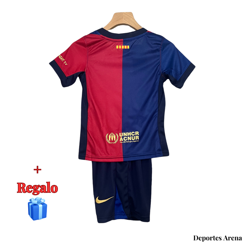 Kit Infantil Barcelona I 24/25 - Azul e Vermelho