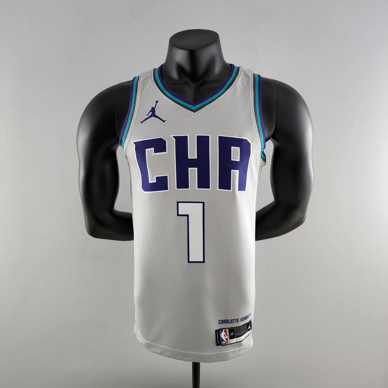 Regata Charlotte Hornets Masculina - Cinza