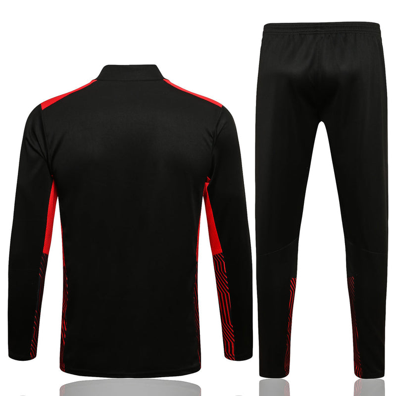 Chaqueta de Entrenamiento AC Milan 21/22 Negra con Cremallera.