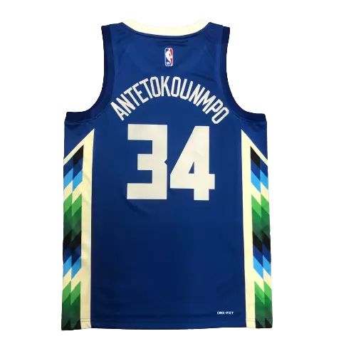 Camiseta NBA masculina dos Milwaukee Bucks edição City 2022/23.