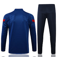 Chaqueta de entrenamiento Atlético de Madrid 21/22 azul con cremallera.